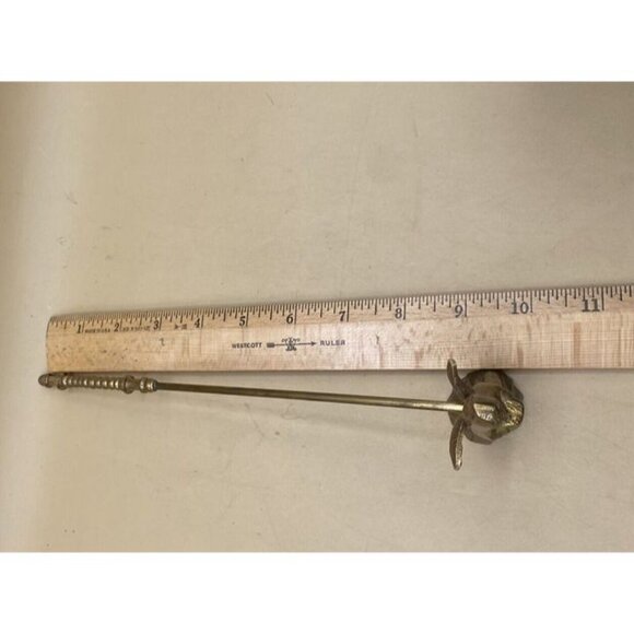 Brass Angel Candle Snuffer Flame Extinguisher Long Handled Wings 10" - Picture 10 of 12